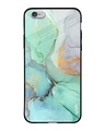 Shop Green Marble Printed Premium Glass Case for Apple iPhone 6S (Shock Proof, Scratch Resistant)-Front