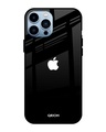 Shop Jet Black Glass Case For Iphone 13 Pro-Front