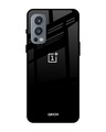 Shop Jet Black Glass Case For Oneplus Nord 2-Front