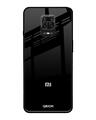 Shop Jet Black Glass Case For Redmi Note 9 Pro-Front