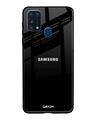 Shop Jet Black Glass Case For Samsung Galaxy M31 Prime