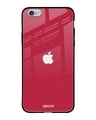 Shop Solo Maroon Printed Premium Glass Case for Apple iPhone 6S (Shock Proof, Scratch Resistant)-Front