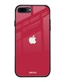 Shop Maroon Premium Glass Cover For (Apple Iphone 7 Plus)-Front