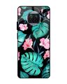 Shop Tropical Leaves & Pink Flowers Glass Case For Mi 10i 5g-Front