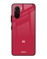 Shop Solo Maroon Glass Case For Mi 11x-Front