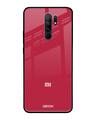 Shop Solo Maroon Glass Case For Poco M2-Front