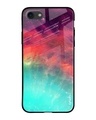 Shop Purple & Blue Aura Printed Premium Glass Cover For (Apple Iphone 7)-Front