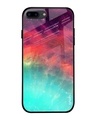 Shop Purple & Blue Aura Printed Premium Glass Cover For (Apple Iphone 7 Plus)-Front