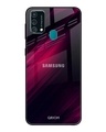 Shop Razor Black Glass Case For Samsung Galaxy F41-Front