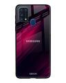 Shop Razor Black Glass Case For Samsung Galaxy M31 Prime-Front