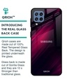 Shop Razor Black Glass Case For Samsung Galaxy M32-Back