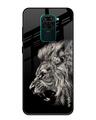 Shop Brave Lion Glass Case For Redmi Note 9-Front
