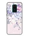 Shop Elegant Floral Glass Case For Redmi Note 9-Front