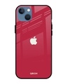 Shop Solo Maroon Glass Case For Iphone 13-Front
