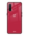 Shop Solo Maroon Glass Case For Oneplus Nord Ce