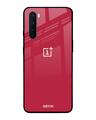 Shop Solo Maroon Glass Case For Oneplus Nord-Front