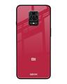 Shop Solo Maroon Glass Case For Redmi Note 9 Pro-Front