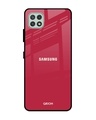 Shop Solo Maroon Glass Case For Samsung Galaxy A22 5g-Front