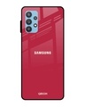 Shop Solo Maroon Glass Case For Samsung Galaxy A32-Front