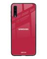 Shop Solo Maroon Glass Case For Samsung Galaxy A50-Front