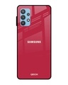 Shop Solo Maroon Glass Case For Samsung Galaxy A52-Front