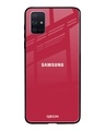 Shop Solo Maroon Glass Case For Samsung Galaxy A71-Front