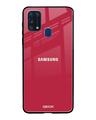 Shop Solo Maroon Glass Case For Samsung Galaxy M31 Prime-Front