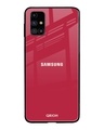 Shop Solo Maroon Glass Case For Samsung Galaxy M31s-Front