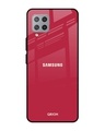 Shop Solo Maroon Glass Case For Samsung Galaxy M42-Front