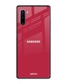 Shop Solo Maroon Glass Case For Samsung Galaxy Note 10-Front
