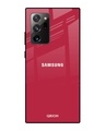 Shop Solo Maroon Glass Case For Samsung Galaxy Note 20 Ultra-Front