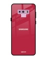 Shop Solo Maroon Glass Case For Samsung Galaxy Note 9-Front