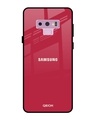 Shop Solo Maroon Glass Case For Samsung Galaxy Note 9-Front
