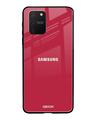 Shop Solo Maroon Glass Case For Samsung Galaxy S10 Lite-Front