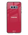 Shop Solo Maroon Glass Case For Samsung Galaxy S10e-Front