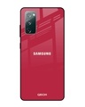 Shop Solo Maroon Glass Case For Samsung Galaxy S20 Fe-Front
