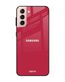 Shop Solo Maroon Glass Case For Samsung Galaxy S21 Plus-Front