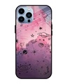 Shop Space Doodles Glass Case For Iphone 13 Pro-Front