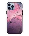 Shop Space Doodles Glass Case For Iphone 13 Pro Max-Front