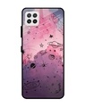 Shop Space Doodles Glass Case For Samsung Galaxy A22-Front