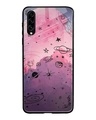 Shop Space Doodles Glass Case For Samsung Galaxy A50s-Front