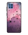 Shop Space Doodles Glass Case For Samsung Galaxy F22-Front