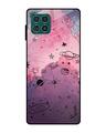 Shop Space Doodles Glass Case For Samsung Galaxy F62-Front