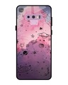 Shop Space Doodles Glass Case For Samsung Galaxy Note 9-Front