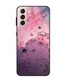 Shop Space Doodles Glass Case For Samsung Galaxy S21 Plus-Front