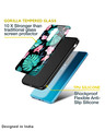 Shop Oneplus 9 Pro Tropical Leaves & Pink Flowers Glass Case-Full