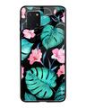 Shop Tropical Leaves & Pink Flowers Glass Case For Samsung Galaxy Note 10 Lite