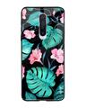 Shop Xiaomi Redmi K30 Tropical Leaves & Pink Flowers Glass Case-Front