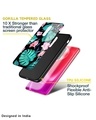 Shop Tropical Leaves & Pink Flowers Glass Case For Poco M3 Pro-Design