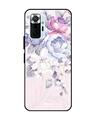 Shop Elegant Floral Glass Case For Xiaomi Redmi Note 10 Pro-Front